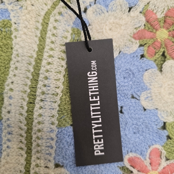 Pretty Little Thing Women Summer Crochet Tank Tops Colorful Floral Embroidery... - Picture 9 of 11